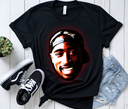 2Pac Black Retro Hip Hop Graphic Tee product - All Eyez on Me 90s streetwear design