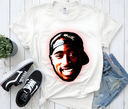 2Pac White Retro Hip Hop Graphic Tee product - All Eyez on Me 90s streetwear design