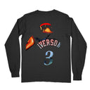 Allen Iverson The Answer Long Sleeve collection - NBA All-Star retro basketball shirts for men, women & youth - back