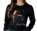 Burna Boy The African Giant Long Sleeve - Side Portrait Pullover - Cursive Name Design - Retro Afrobeats Top