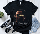 Burna Boy The African Giant T-Shirt - Vintage Side Portrait Tee - Cursive Name Design - Soft Cotton Fan Shirt