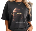 Burna Boy The African Giant T-Shirt - Vintage Side Portrait Tee - Cursive Name Design - Soft Cotton Fan Shirt