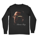 Burna Boy The African Giant Long Sleeve - Side Portrait Pullover - Cursive Name Design - Retro Afrobeats Top