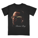 Burna Boy The African Giant T-Shirt - Vintage Side Portrait Tee - Cursive Name Design - Soft Cotton Fan Shirt