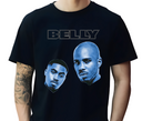 Men's Belly Movie Black T-Shirt – Adult wearing classic DMX & Nas hip-hop film graphic tee – 90s urban streetwear