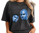 Women's Belly Movie Black T-Shirt – Female wearing DMX & Nas classic hip-hop film streetwear tee – unisex urban crime drama merch