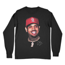 Chris Brown The Face of Breezy Long Sleeve - Vintage R&B Design - Breezy Tour Merch - Soft Layering Shirt - Fan Gift
