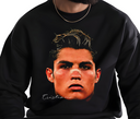Young Cristiano Ronaldo CR7 Crewneck – Vintage Soccer Portrait, Football Legend Retro Shirt, GOAT Athlete Merch, T-Shirts, Long Sleeves & Sweatshirts for Fans