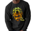 Men's Dennis Rodman The Worm Black  Long Sleeve - Adult wearing vintage Bulls performance shirt