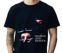 Men's Drake Search & Rescue Tee - Adult wearing vintage OVO concert streetwear