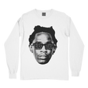 Young Thug Free Thug White Long Sleeve - Raw hip hop protest tee supporting the YSL movement