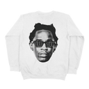 Young Thug Free Thug White Sweatshirt - Heavyweight hip hop protest wear for YSL supporters