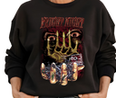 Oversized horror movie sweatshirt featuring Fright Night vampire artwork