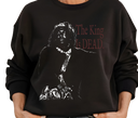 Woman styling Kendrick 'King is Dead' Sweatshirt – Feminine Conscious Rap Look