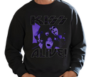 Man wearing KISS 'Alive' Sweatshirt – Oversized Rock Streetwear