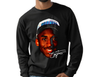 Man wearing Kobe Draft Day Black Long Sleeve – 90s NBA Draft Combine Style