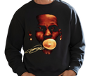 Man wearing LeBron Bubble Gum Sweatshirt – Oversized Throwback Style