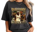 Woman styling LeBron 'Chosen One' Black Tee – Y2K Basketball Baddie Look