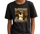 Teen wearing LeBron Youth 'Chosen One' Black Tee – Next Gen Basketball History