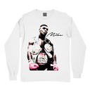 Mike Tyson 'Iron Mike' White Long Sleeve – Knockout Retro Streetwear