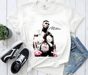 Tyson 'Iron Mike' White Tee Flat Lay – Rare Boxing Memorabilia Display