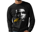 Man wearing Mike Tyson Vintage Black Long Sleeve – Gym-to-Street Boxing Style