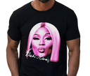 Men's Nicki Minaj Trendy Hip-Hop Tee - Adult wearing unisex rap fan streetwea