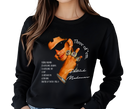 Women's Patrick Mahomes Chiefs 3 Rings Long Sleeve - Female wearing retro NFL championship top
