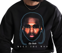 Pop Smoke Meet The Woo Sweatshirt - Rapper Portrait Hoodie - Abstract Art Back - Brooklyn Drill Music Fan Apparel - Unisex Hip Hop Crewneck