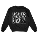 Usher Past Present Future Black Sweatshirt - Luxury R&B loungewear celebrating 30-year career