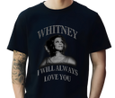 Men's Whitney Houston 90s Tee - Adult wearing oversized retro pop icon streetwear