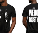 Man wearing Metro Boomin 'We Don't Trust You' Tee – Oversized Rap Streetwear