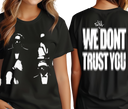 Woman styling Metro Boomin 'We Don't Trust You' Tee – Feminine Rap Look