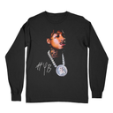 NBA YoungBoy Concert Long Sleeve - Top Pain Tour Style LS - Rap Festival Wear - Vintage Portrait Pullover