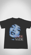 Vintage Sade 'Diamond Life' T-shirt - Close-up video shows buttery-soft 100% cotton, cracked 1984 tour graphics, and distressed 'Smooth Operator' lyrics for R&B collectors.